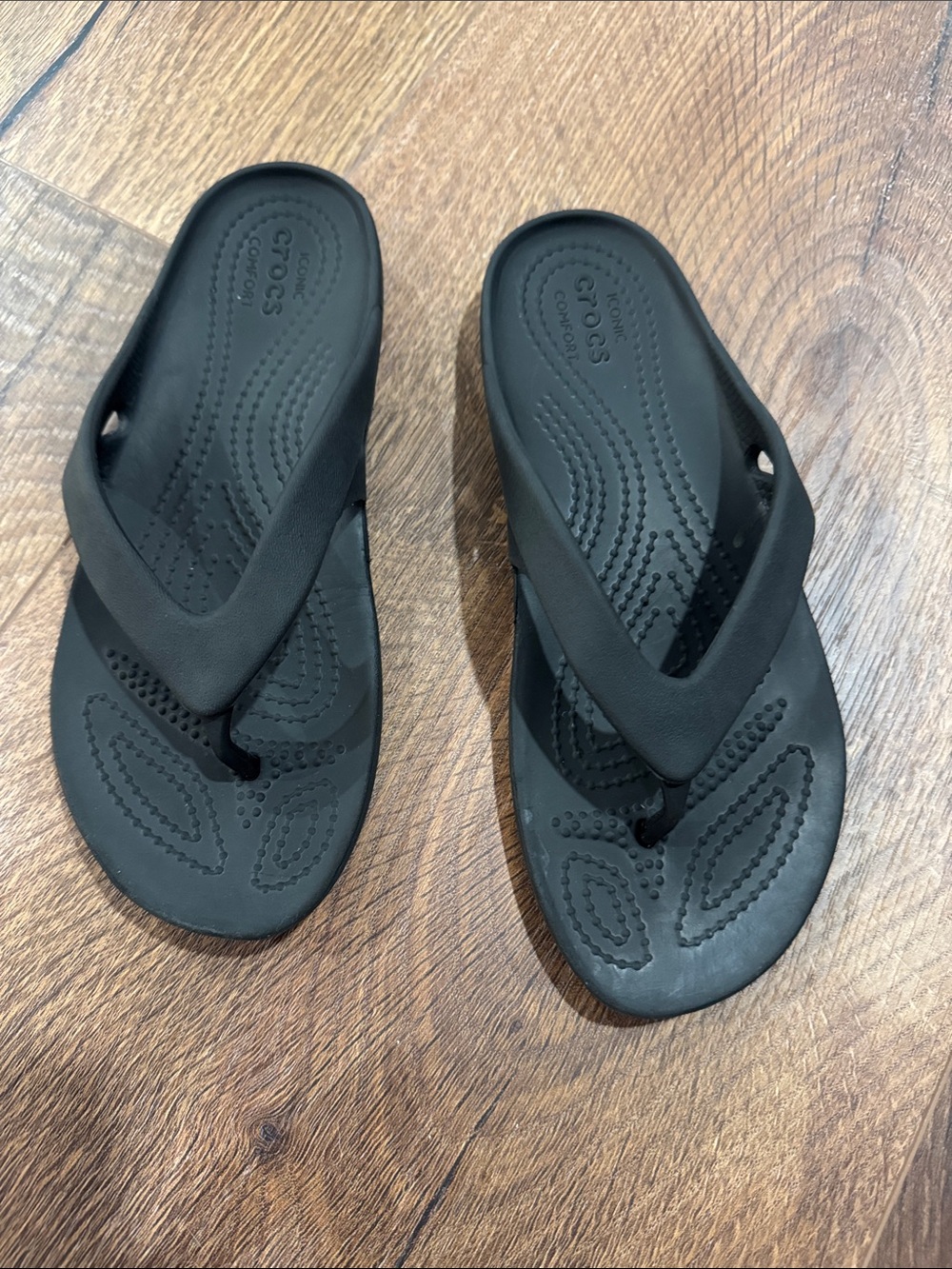 CROCS Black Thong Flip-Flops